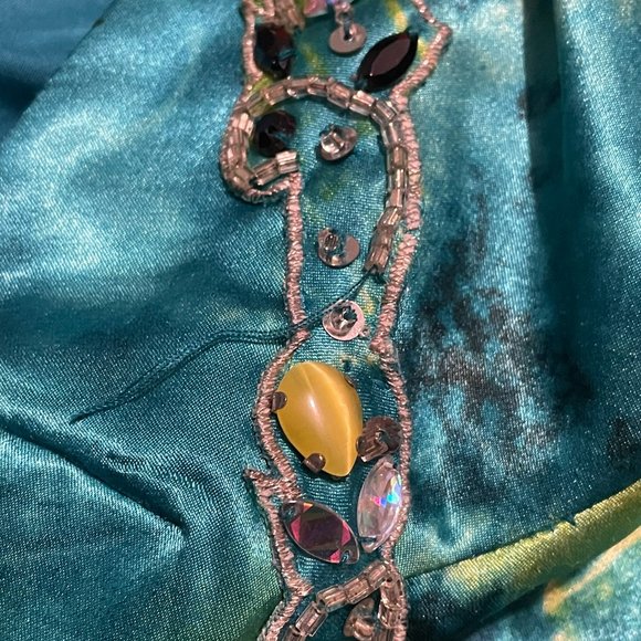 Tony Bowls Paris Satin Dress - Multi-Colored Abstract Print - 12 - Used - Picture 12 of 12